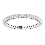 Platinum Round Lab-Grown Diamond Shared-Prong Eternity Band – 1.5 mm Stones (1/2 CTW) - view 3