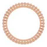 14K Gold Round Natural Diamond Shared-Prong Eternity Band – 1.3 mm Stones (3/8–1/2 CTW) - Rose Gold - view 2