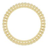 14K Gold Round Natural Diamond Shared-Prong Eternity Band – 1.3 mm Stones (3/8–1/2 CTW) - Yellow Gold - view 2