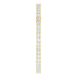 14K Gold Round Natural Diamond Shared-Prong Eternity Band – 1.3 mm Stones (3/8–1/2 CTW) - Yellow Gold - view 4