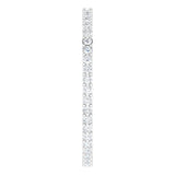 14K Gold Round Natural Diamond Shared-Prong Eternity Band – 1.3 mm Stones (3/8–1/2 CTW) - White Gold - view 4