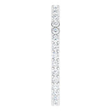 Platinum Round Natural Diamond Shared-Prong Eternity Band – 1.5 mm Stones (1/2–5/8 CTW) - view 4