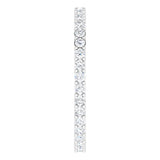 14K Gold Round Lab-Grown Diamond Shared-Prong Eternity Band – 1.5 mm Stones (1/2 CTW) - White Gold - view 4