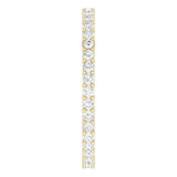 14K Gold Round Lab-Grown Diamond Shared-Prong Eternity Band – 1.5 mm Stones (1/2 CTW) - Yellow Gold - view 4