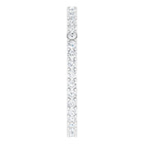Platinum Round Lab-Grown Diamond Shared-Prong Eternity Band – 1.5 mm Stones (1/2 CTW) - view 4