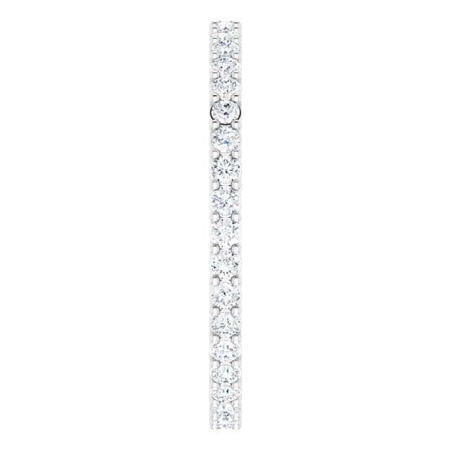 Platinum Round Lab-Grown Diamond Shared-Prong Eternity Band – 1.5 mm Stones (1/2 CTW) - view 4