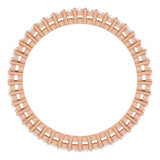 14K Gold Round Lab-Grown Diamond Shared-Prong Eternity Band – 1.5 mm Stones (1/2 CTW) - Rose Gold - view 2