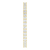 14K Gold Round Lab-Grown Diamond Shared-Prong Eternity Band – 1.3 mm Stones (3/8–1/2 CTW) - Yellow Gold - view 4