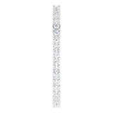 14K Gold Round Natural Diamond Shared-Prong Eternity Band – 1.3 mm Stones (3/8–1/2 CTW) - White Gold - view 4