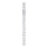 14K Gold Round Lab-Grown Diamond Shared-Prong Eternity Band – 1.3 mm Stones (3/8–1/2 CTW) - White Gold - view 4
