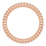 14K Gold Round Natural Diamond Shared-Prong Eternity Band – 1.3 mm Stones (3/8–1/2 CTW) - Rose Gold - view 2