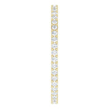 14K Gold Round Lab-Grown Diamond Shared-Prong Eternity Band – 1.3 mm Stones (3/8–1/2 CTW) - Yellow Gold - view 4