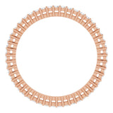 14K Gold Round Lab-Grown Diamond Shared-Prong Eternity Band – 1.3 mm Stones (3/8–1/2 CTW) - Rose Gold - view 2