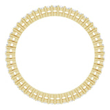 14K Gold Round Natural Diamond Shared-Prong Eternity Band – 1.3 mm Stones (3/8–1/2 CTW) - Yellow Gold - view 2