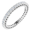Platinum Round Lab-Grown Diamond Shared-Prong Eternity Band – 1.5 mm Stones (1/2 CTW)