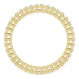 14K Gold Round Lab-Grown Diamond Shared-Prong Eternity Band – 1.5 mm Stones (1/2 CTW) - Yellow Gold - view 2