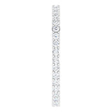 Platinum Round Lab-Grown Diamond Shared-Prong Eternity Band – 1.5 mm Stones (1/2 CTW) - view 4