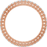 14K Gold Round Lab-Grown Diamond Shared-Prong Eternity Band – 1.5 mm Stones (1/2 CTW) - Rose Gold - view 2