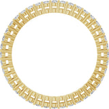 14K Gold Round Lab-Grown Diamond Shared-Prong Eternity Band – 1.5 mm Stones (1/2 CTW) - Yellow Gold - view 2