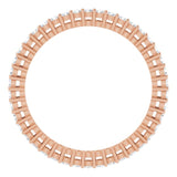 14K Gold Round Natural Diamond Shared-Prong Eternity Band – 1.5 mm Stones (1/2–5/8 CTW) - Rose Gold - view 2