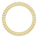14K Gold Round Natural Diamond Shared-Prong Eternity Band – 1.3 mm Stones (3/8–1/2 CTW) - Yellow Gold - view 2