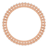 14K Gold Round Natural Diamond Shared-Prong Eternity Band – 1.3 mm Stones (3/8–1/2 CTW) - Rose Gold - view 2