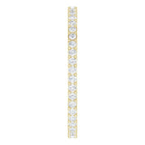 14K Gold Round Lab-Grown Diamond Shared-Prong Eternity Band – 1.3 mm Stones (3/8–1/2 CTW) - Yellow Gold - view 4