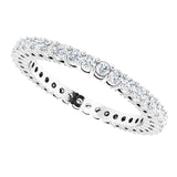 Platinum Round Lab-Grown Diamond Shared-Prong Eternity Band – 1.5 mm Stones (1/2 CTW) - view 5