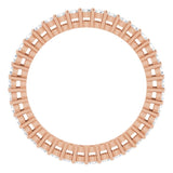 14K Gold Round Lab-Grown Diamond Shared-Prong Eternity Band – 1.5 mm Stones (1/2 CTW) - Rose Gold - view 2