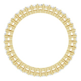 14K Gold Round Lab-Grown Diamond Shared-Prong Eternity Band – 1.5 mm Stones (1/2 CTW) - Yellow Gold - view 2