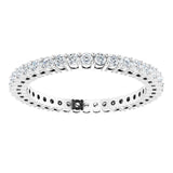 Platinum Round Lab-Grown Diamond Shared-Prong Eternity Band – 1.5 mm Stones (1/2 CTW) - view 3