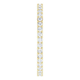 14K Gold Round Natural Diamond Shared-Prong Eternity Band – 1.5 mm Stones (1/2–5/8 CTW) - Yellow Gold - view 4