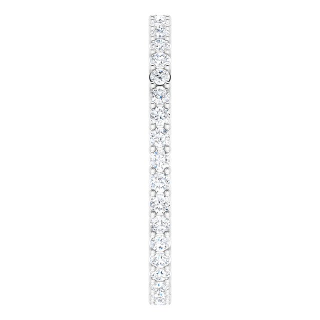 Platinum Round Natural Diamond Shared-Prong Eternity Band – 1.5 mm Stones (1/2–5/8 CTW) - view 4