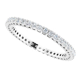 Platinum Round Lab-Grown Diamond Shared-Prong Eternity Band – 1.5 mm Stones (1/2 CTW) - view 5
