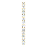 14K Gold Round Lab-Grown Diamond Shared-Prong Eternity Band – 1.7 mm Stones (1/2–5/8 CTW) - Yellow Gold - view 4