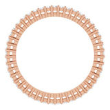 14K Gold Round Lab-Grown Diamond Shared-Prong Eternity Band – 1.3 mm Stones (3/8–1/2 CTW) - Rose Gold - view 2