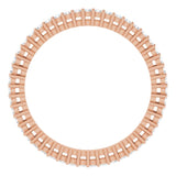 14K Gold Round Natural Diamond Shared-Prong Eternity Band – 1.3 mm Stones (3/8–1/2 CTW) - Rose Gold - view 2