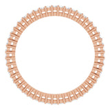 14K Gold Round Natural Diamond Shared-Prong Eternity Band – 1.3 mm Stones (3/8–1/2 CTW) - Rose Gold - view 2