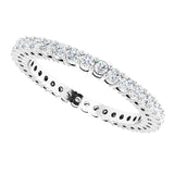 Platinum Round Lab-Grown Diamond Shared-Prong Eternity Band – 1.5 mm Stones (1/2 CTW) - view 5