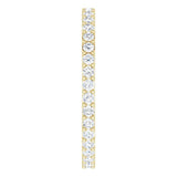 14K Gold Round Lab-Grown Diamond Shared-Prong Eternity Band – 1.5 mm Stones (1/2 CTW) - Yellow Gold - view 4