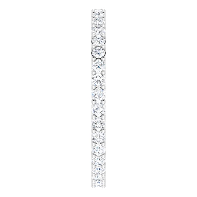 Platinum Round Lab-Grown Diamond Shared-Prong Eternity Band – 1.5 mm Stones (1/2 CTW) - view 4