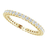 14K Gold Round Lab-Grown Diamond Shared-Prong Eternity Band – 1.5 mm Stones (1/2 CTW) - Yellow Gold - view 5