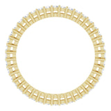 14K Gold Round Natural Diamond Shared-Prong Eternity Band – 1.5 mm Stones (1/2–5/8 CTW) - Yellow Gold - view 2