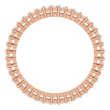 14K Gold Round Lab-Grown Diamond Shared-Prong Eternity Band – 1.5 mm Stones (1/2 CTW) - Rose Gold - view 2