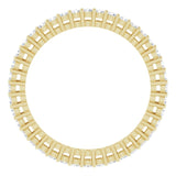 14K Gold Round Lab-Grown Diamond Shared-Prong Eternity Band – 1.5 mm Stones (1/2 CTW) - Yellow Gold - view 2
