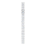 Platinum Round Lab-Grown Diamond Shared-Prong Eternity Band – 1.5 mm Stones (1/2 CTW) - view 4