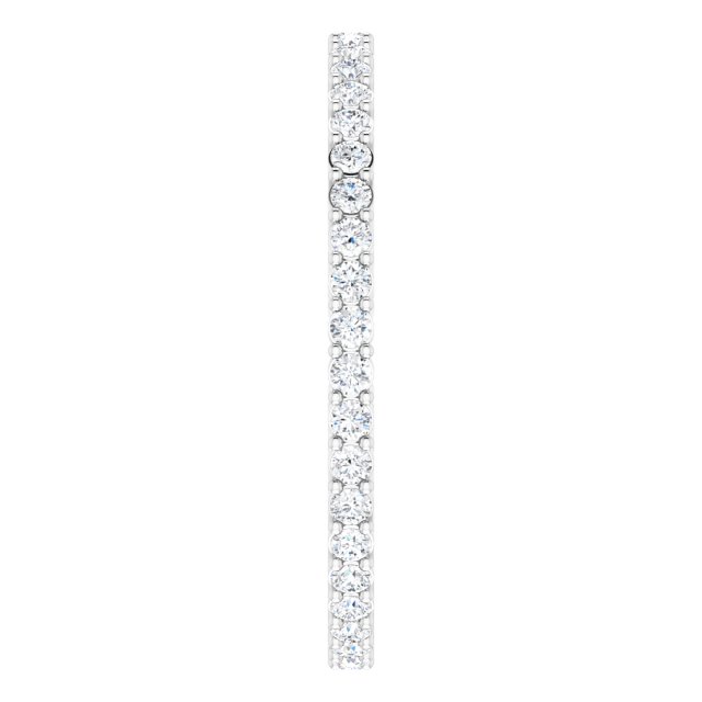 Platinum Round Lab-Grown Diamond Shared-Prong Eternity Band – 1.5 mm Stones (1/2 CTW) - view 4