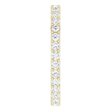 14K Gold Round Lab-Grown Diamond Shared-Prong Eternity Band – 1.7 mm Stones (1/2–5/8 CTW) - Yellow Gold - view 4