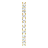 14K Gold Round Lab-Grown Diamond Shared-Prong Eternity Band – 1.7 mm Stones (1/2–5/8 CTW) - Yellow Gold - view 4