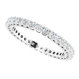 Platinum Round Natural Diamond Shared-Prong Eternity Band – 1.7 mm Stones (1/2–3/4 CTW) - view 5